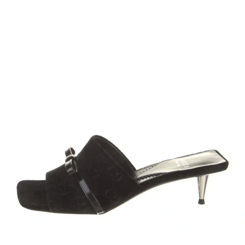 Gucci Velvet Mules - Picture 3 of 5